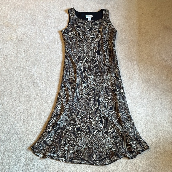 Studio I Dresses & Skirts - EUC brown paisley sleeveless maxi dress by STUDIO I, Size 14